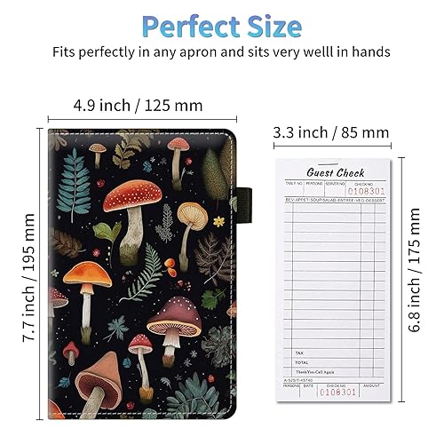 Vista 93 de Organizador de libro de servidor, libros de servidor de mariposa azul intermitente para camarera, organizador de libro de camarera de cuero Mariposa