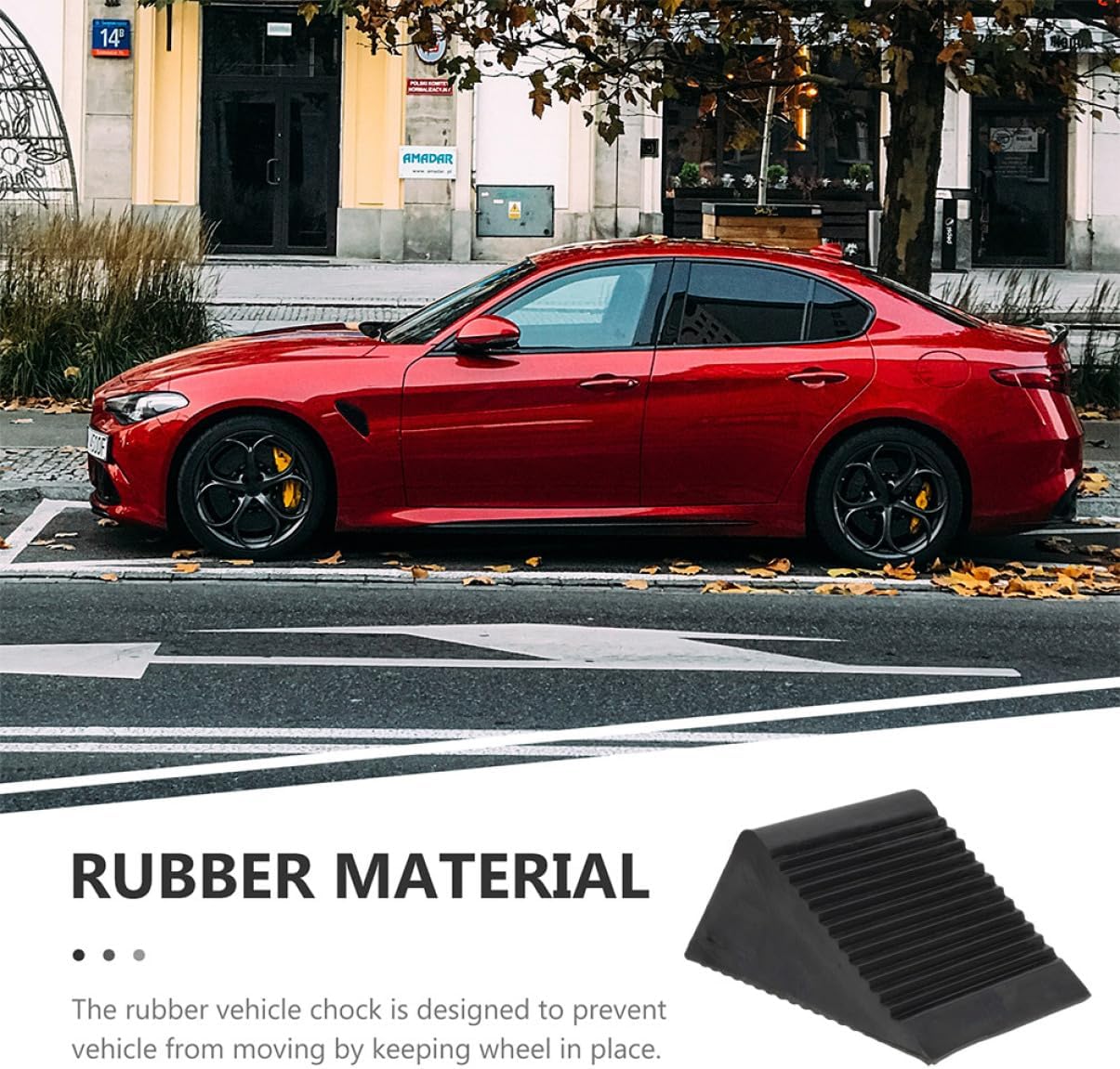 Triangular Wheel Chock Portable Rubber for Cars and Trucks