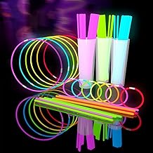 Glow Fever 209pcs Glow Sticks Bulk Party Pack includes 100 8" Glow Sticks and 109 Accessories, with bonus connectors for glow sphere and eye glasses, for Party Festivals Rave Halloween