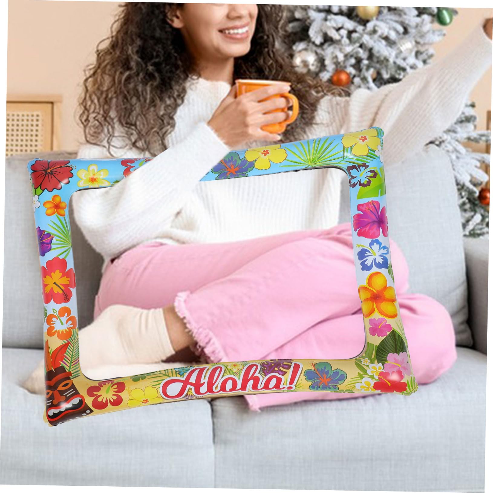 Sosoport 5stücke Aufblasbarer Foto Rahmen Für Sommerpartys Bunte Selfie Requisiten Für Fotokabinen Und Feiern Hawaiistil Dekoration Für Unvergessliche Momente