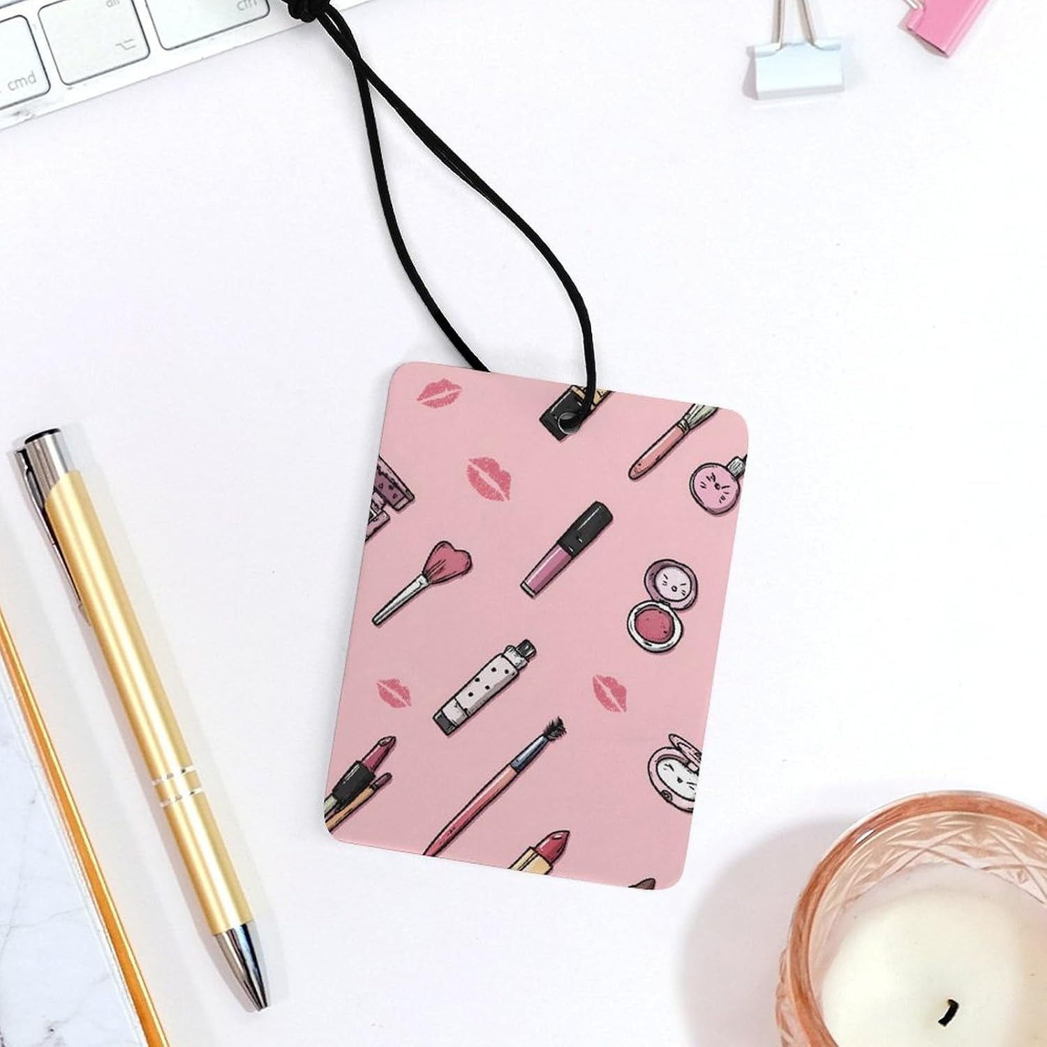 Makeup Pattern Car Air Freshener Hanging Aromatherapy Tablets for Car Accessories Square