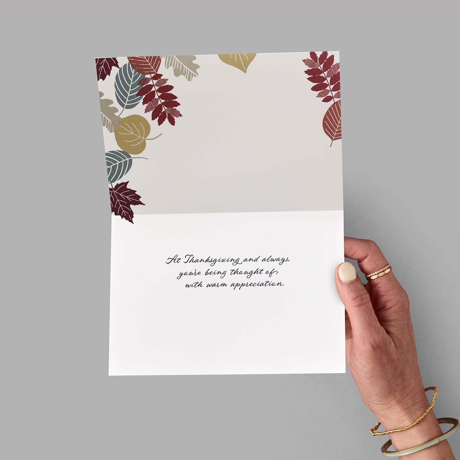 Hallmark Thanksgiving Cards for Customers & Clients – 25 Pack Bulk Greeting Cards with Envelopes & Gold Seals – “Thankful for You” Design – Business Appreciation Cards