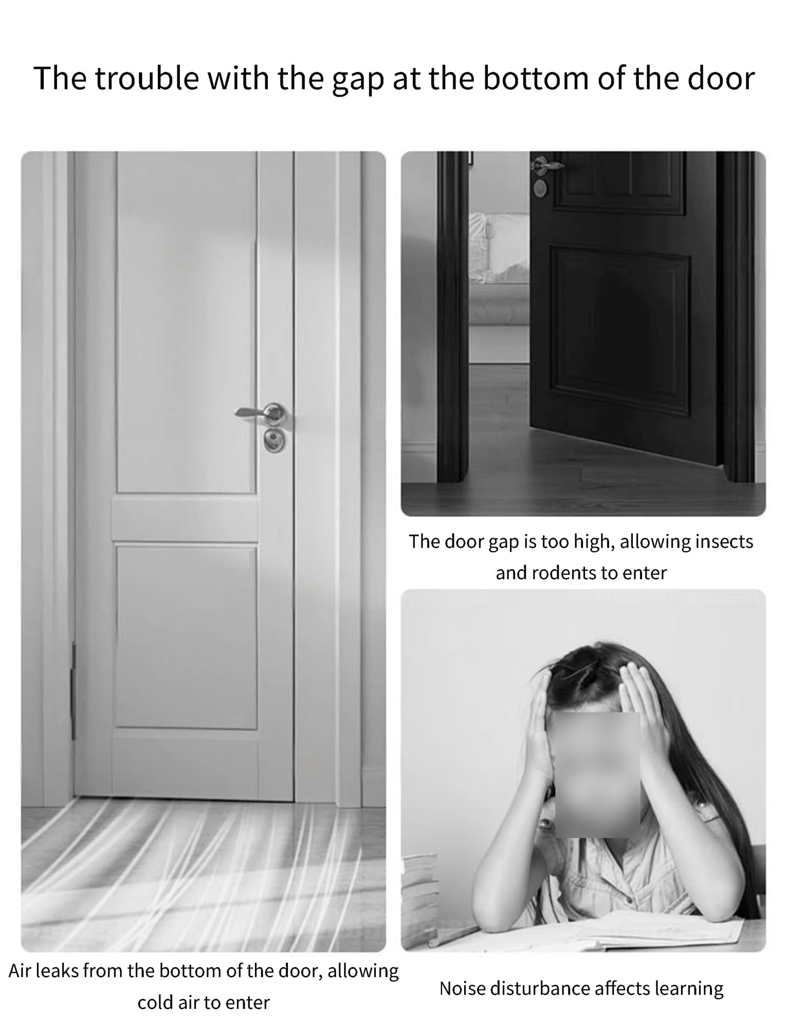 Paraspifferi regolabile per porta, confezione da 2, marrone, guarnizione sotto la porta, blocco vento ad alta efficienza energetica per la casa, personalizzabile per tutte le porte domestiche