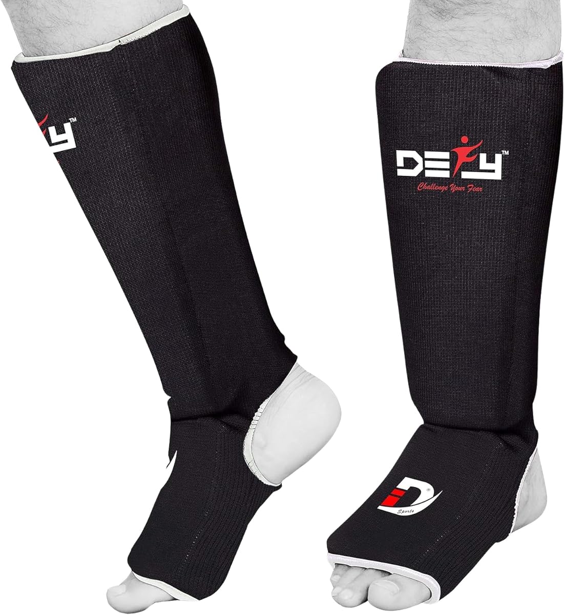 DEFY Shin Instep Foam Padded Shin Guard Protector Shin Support MMA Foot Protection Kickboxing