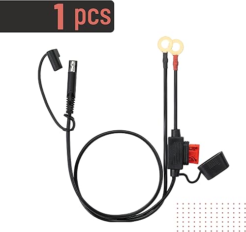 Miniatura 2 de Bates - Conector de batería SAE, 2 pies, SAE a arnés de terminal de anillo tórico, conector de batería de 2 pines