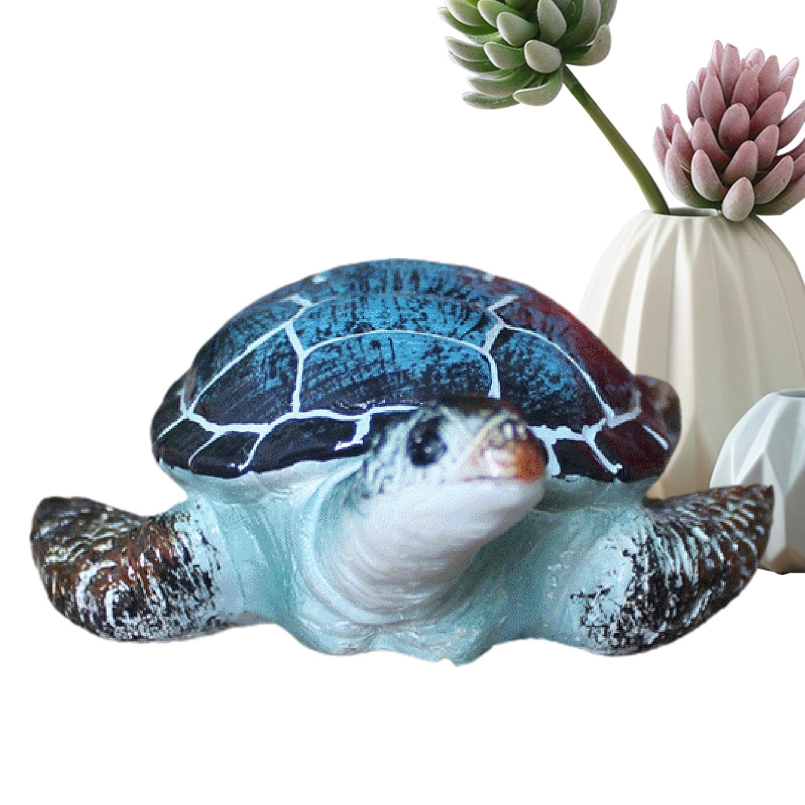 Huucozn 3 Pièces Figurine Tortue, Résine Statue De Tortue De 7 Cm