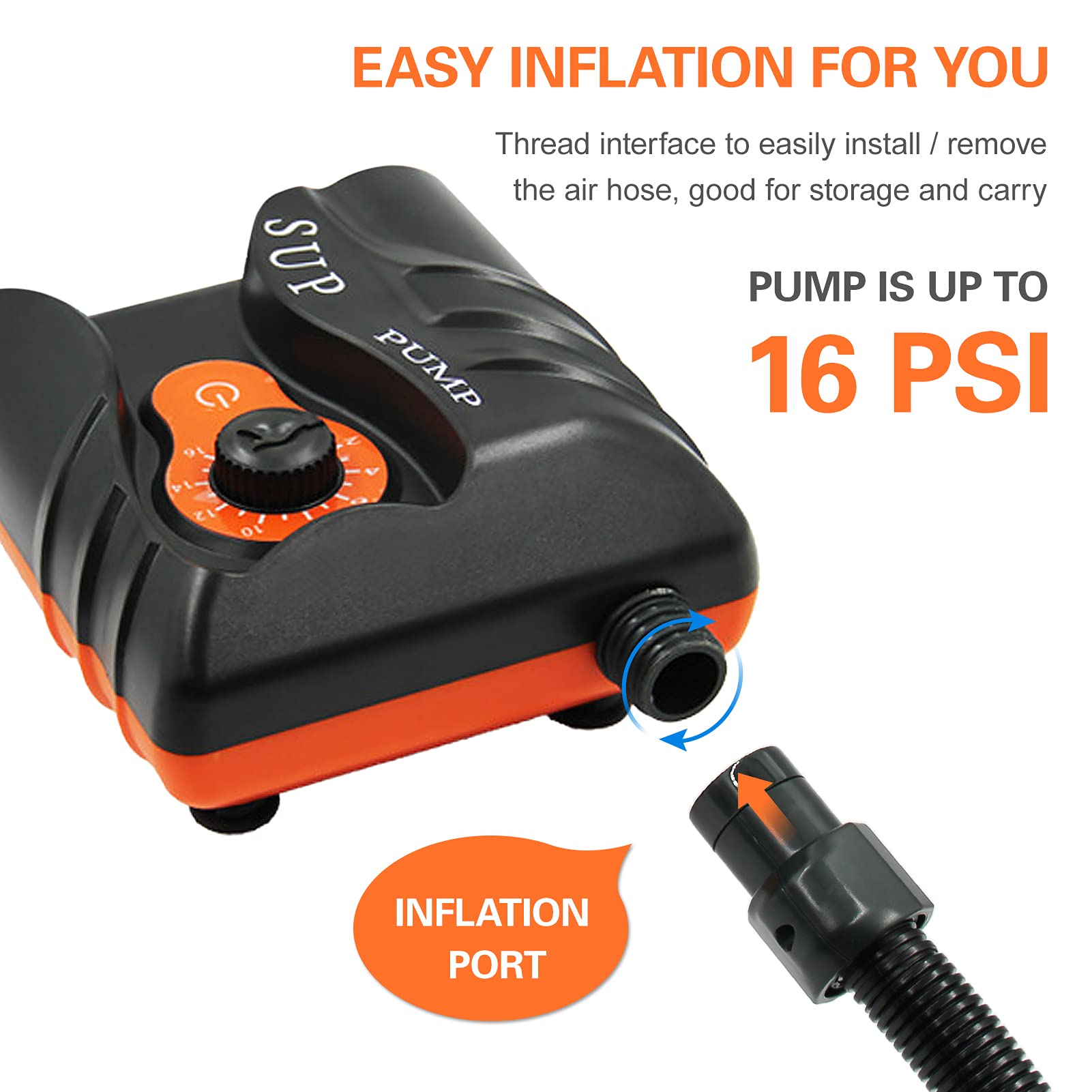 Amazon.co.jp: インフレータブルSUPとボート用の6PCSノズル付き16PSI
