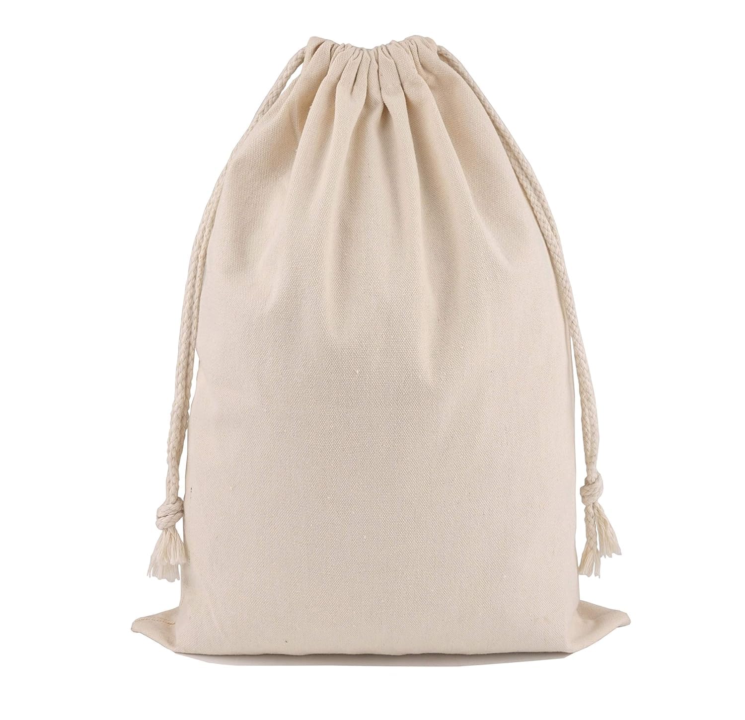 Cotton Canvas Multipurpose Drawstring Bags for Potli Bag, Utilities, Cotton Storage Pouch, Cream (Pack Of 6) (Size: 5X7 inches)-image-8
