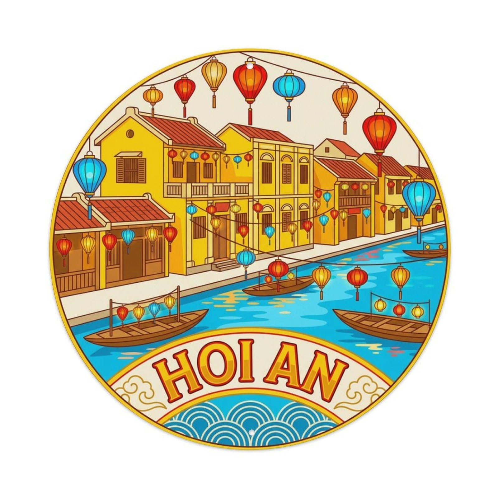 Retro Travel Vietnam Hoi An Metal Tin Sign