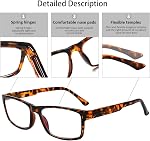 5 Pack Reading Glasses Blue Light Blocking UV400 Anti Glare Computer Readers for Men Women
