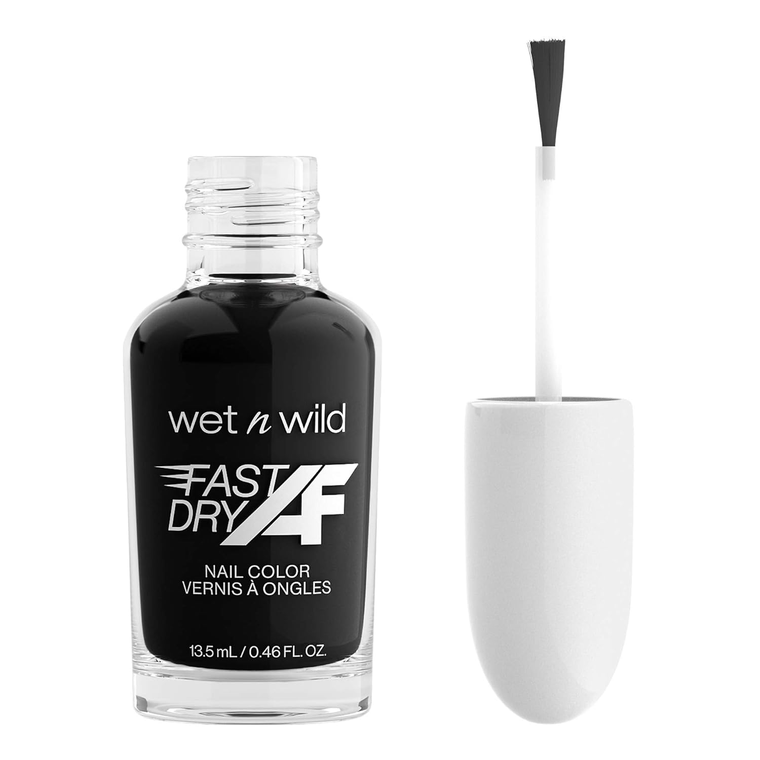 Wet n Wild Fast Dry AF Nail Color LongLasting Nail Polish Black, Throwing Shade, 0.46 Fl Oz : Everything Else