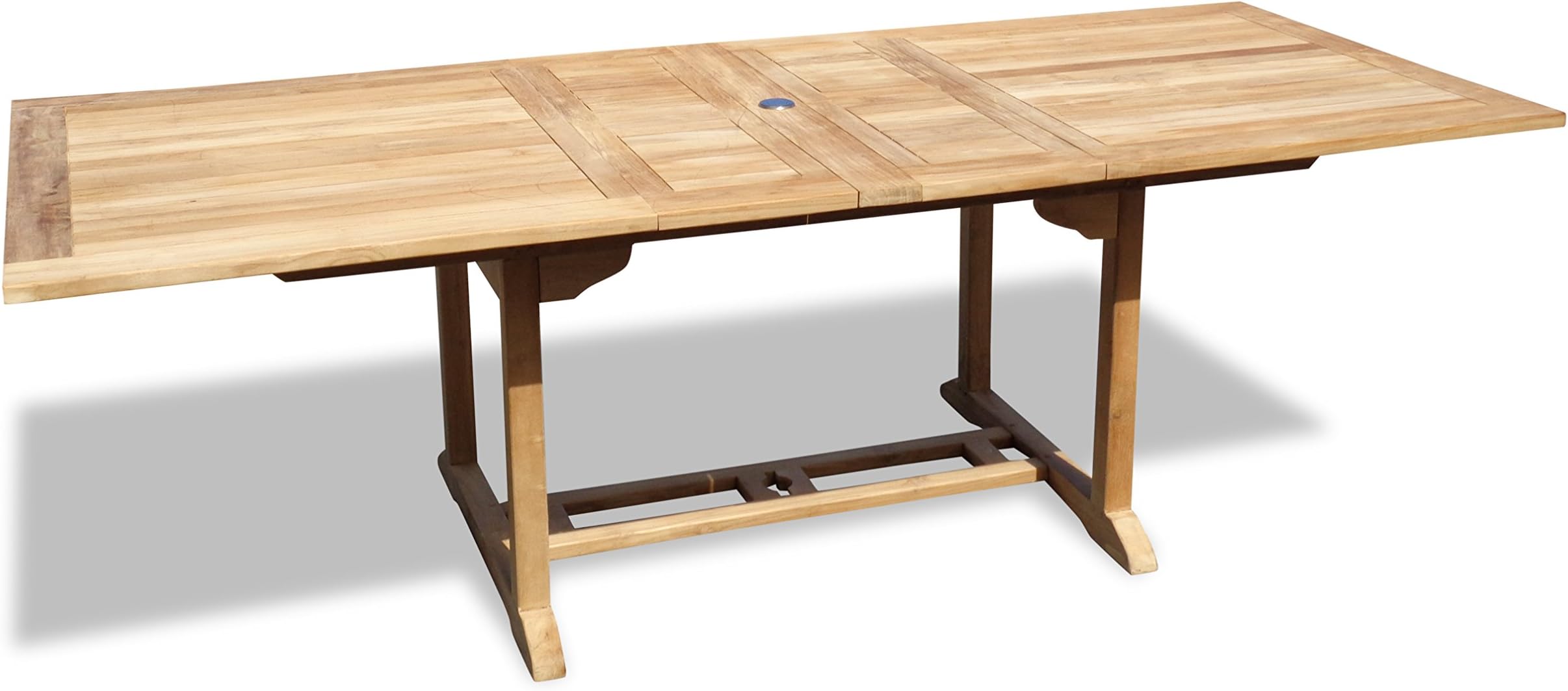 Premium Grade A Teak 108" x 40" Rectangular Double Extension Table. 68" closed, 88" w/1 leaf up, Makes 3 size tables! Seats 12, 5 Yr Wrty, World's Best Outdoor Furniture! Teak Lasts A Lifetime!