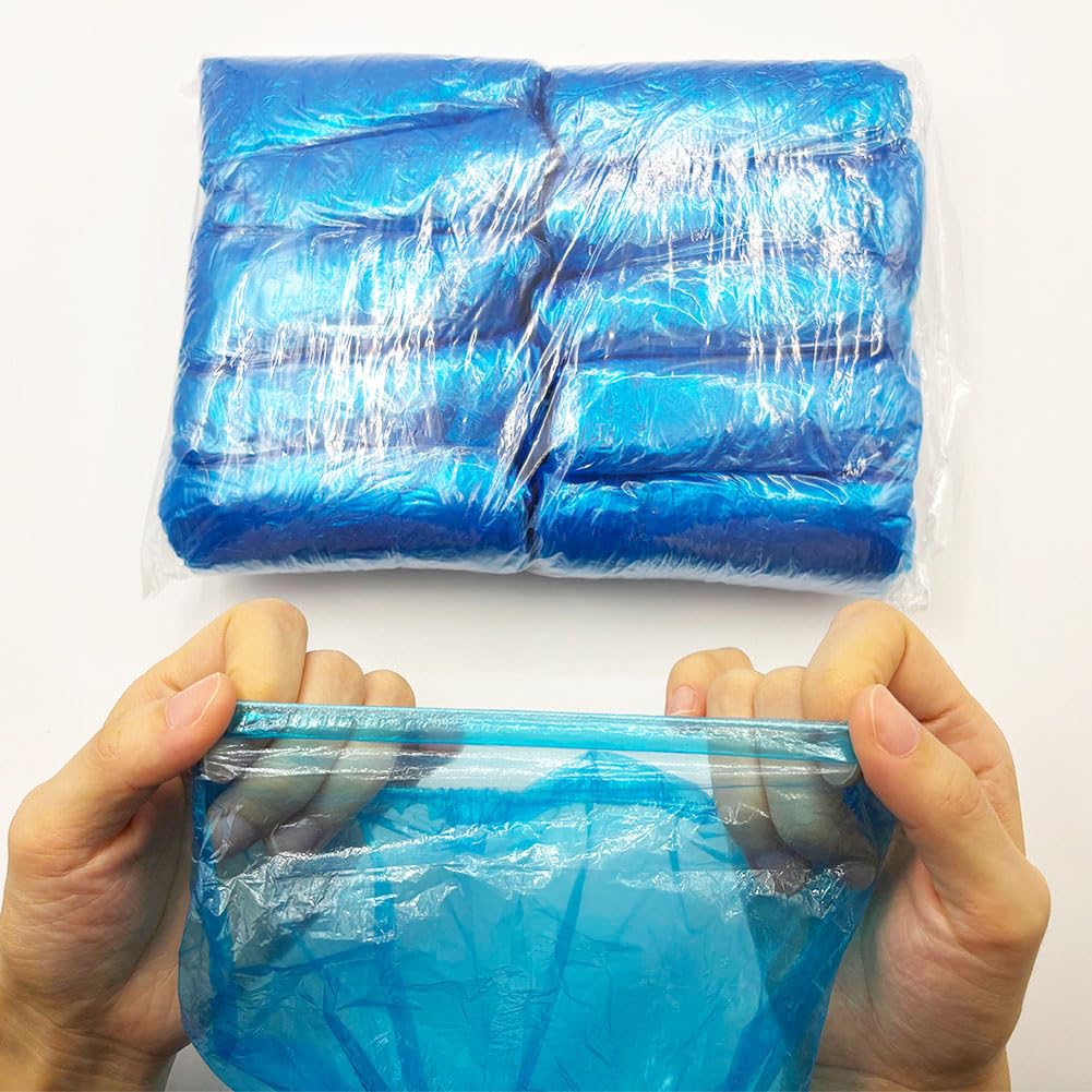 QIRUIRED 300 Pcs Disposable Over Sleeves to Cover Arms Blue Waterproof Arm Protection Sleeves with Elastic Ends Forearm Protector Oversleeves for Cleaning Painting - Image 4