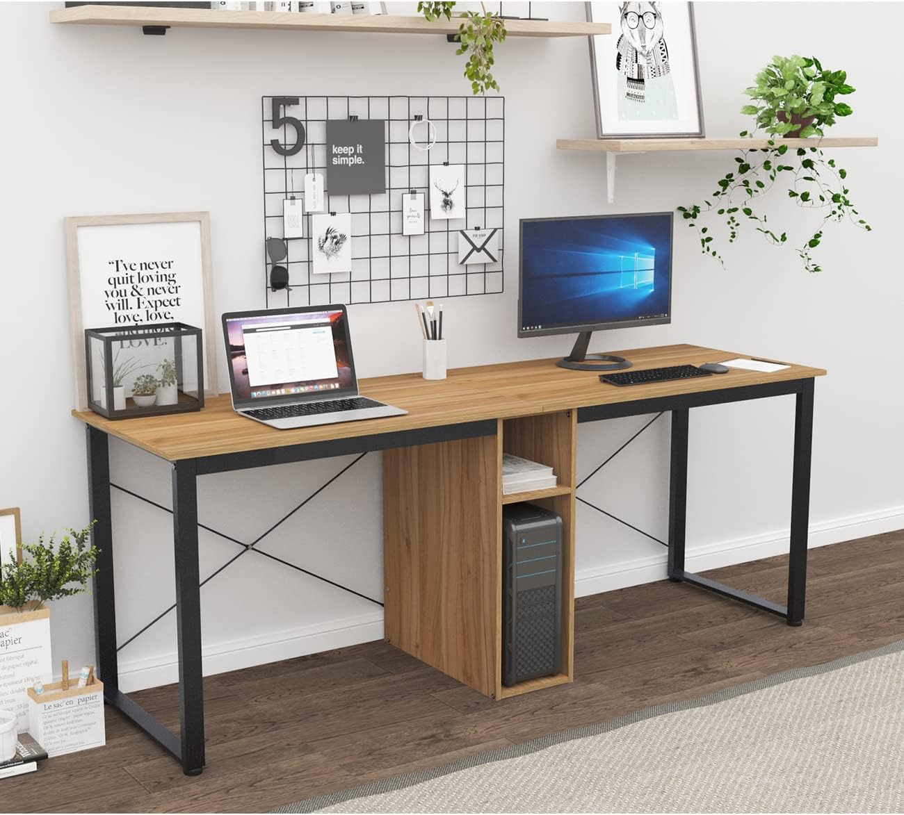Buy SogesHome Large Double Workstation Desk 2 Person Computer Desk