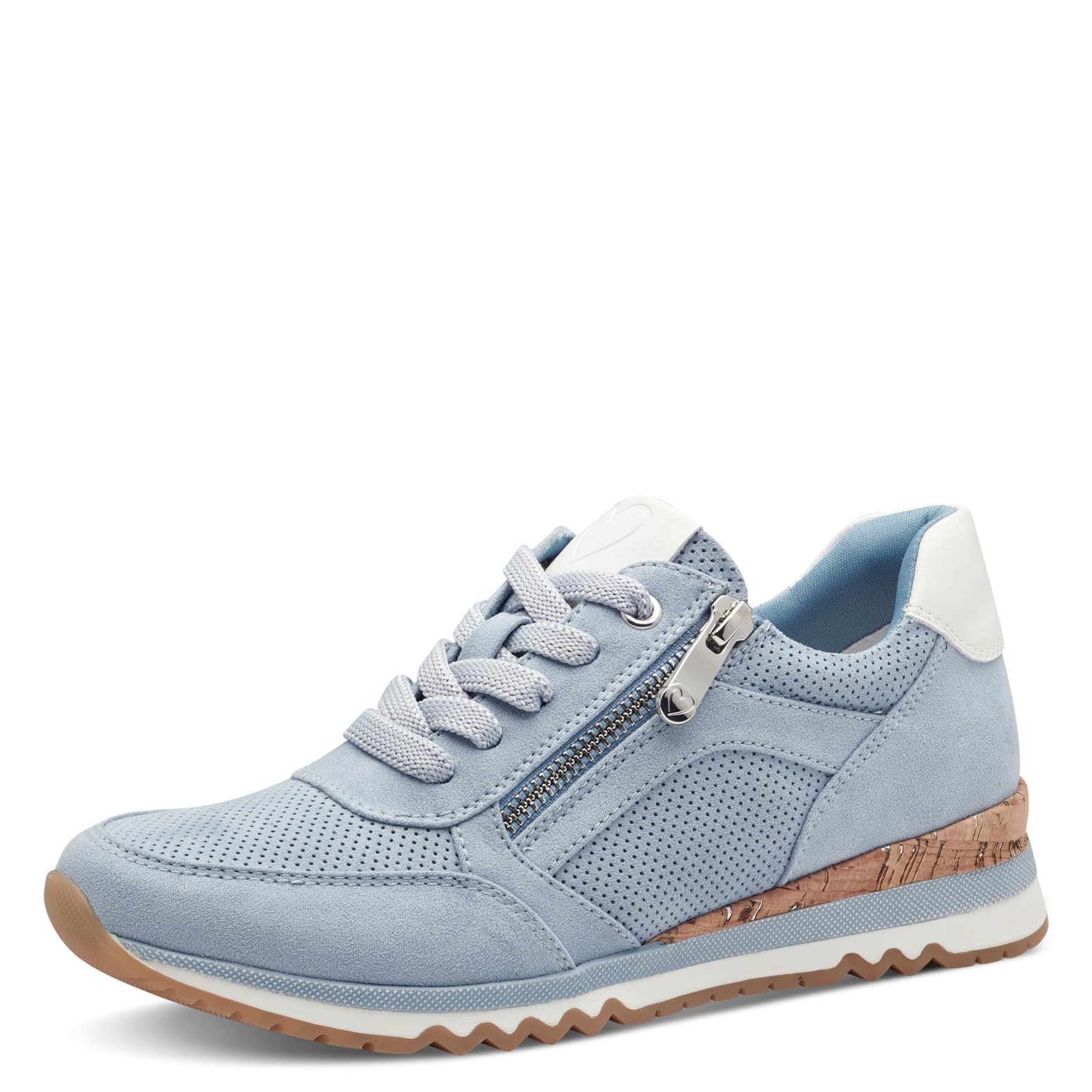 MARCO TOZZI Women Sneakers Soft Feel Me Removable Footbed Soft Lining Vegan Modern, Blue (Polar Comb), 7.5 UK