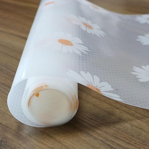Forro antideslizante para estantes, forro de gabinete con estampado floral de EVA de 17.5 x 10 pies, forro de cajón no adhesivo, forro duradero de
