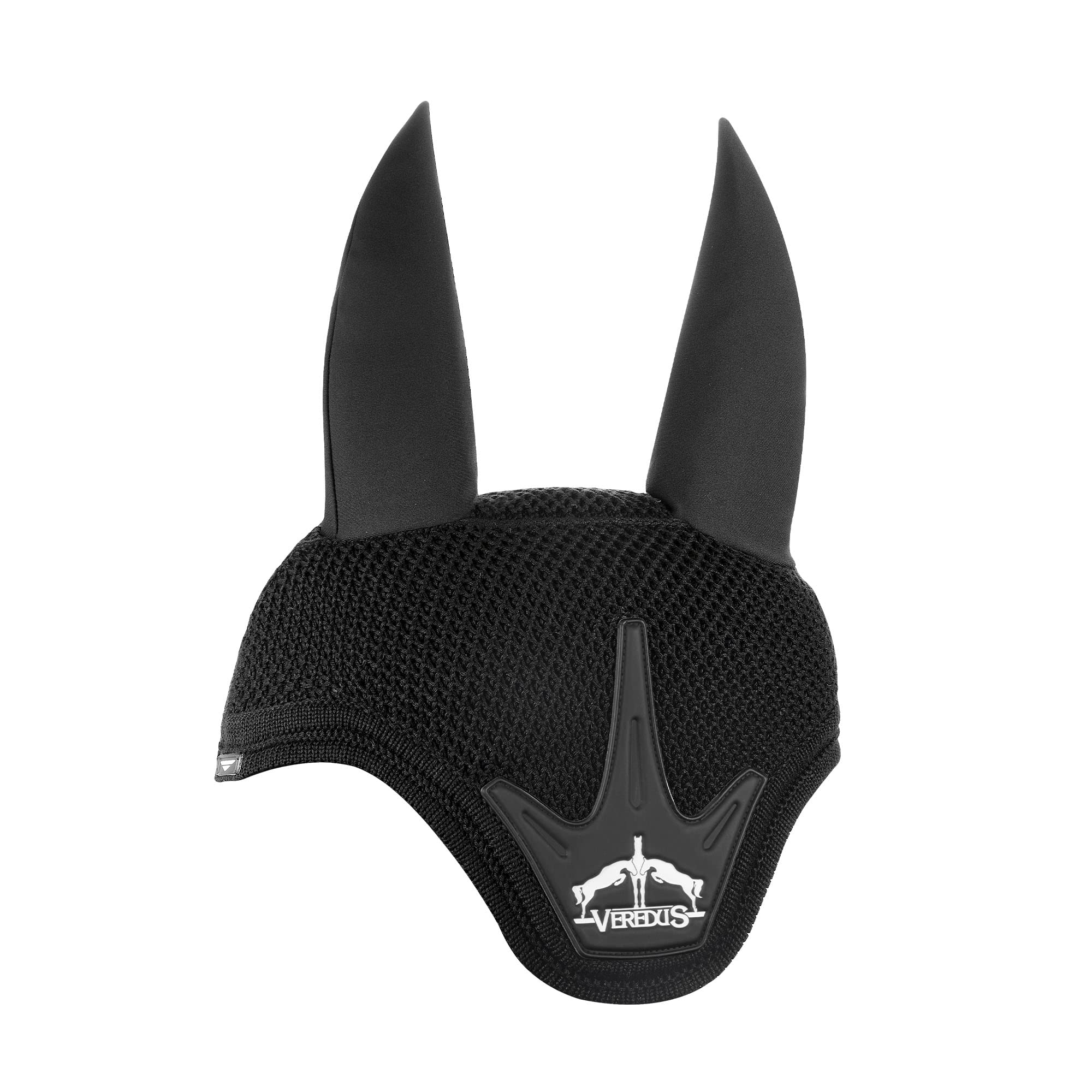 Casque anti-mouches stable Veredus Fly Fringe noir pour grand poney