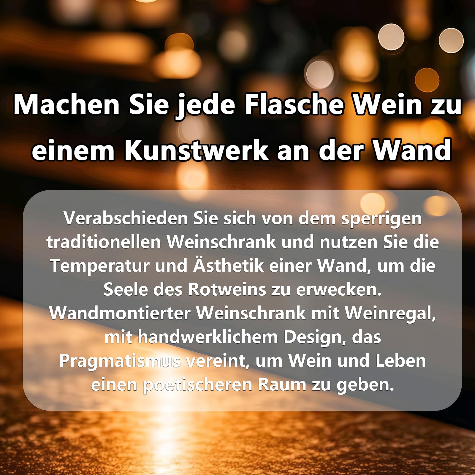 Metall Weinregal zur Wandmontage mit LED-Beleuchtung und modularen Weinflaschenhaltern, inklusive Gläserhalter, multifunktionaler Präsentationsregal für Zuhause/Bar/Küche (schwarz, 2 Meter)