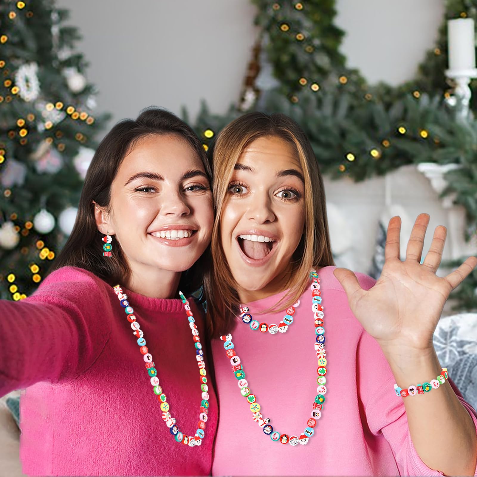 Perles Noel 200 Pièces Bijoux De Noël Bricolage Noel Enfant