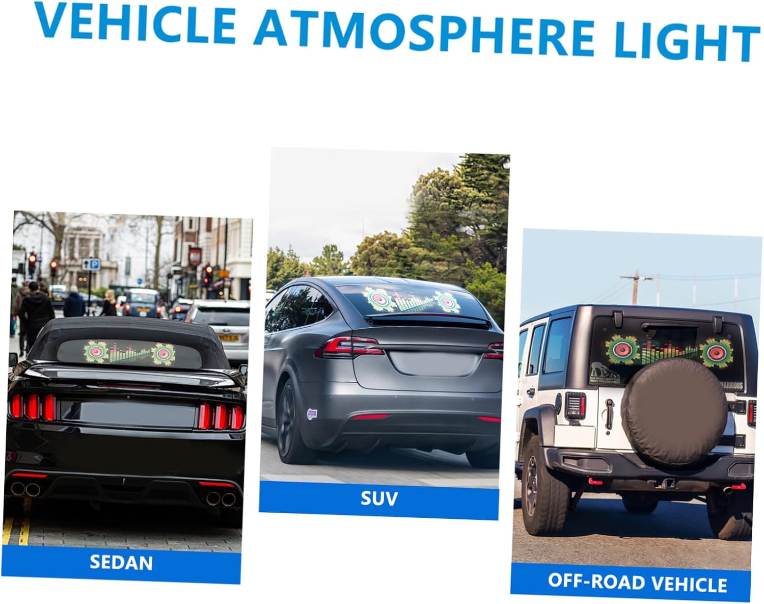 Voice-Activated Music Rhythm Lamp 2000-Hour LED Car Ambient Light Sound Control Colorful Flashing Vehicle Atmosphere Light for Parties and Decorations