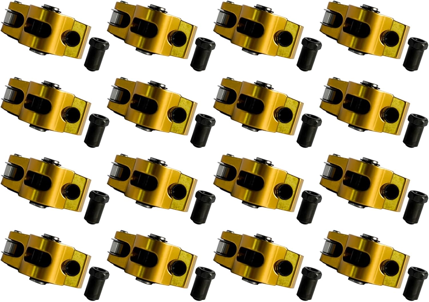 Aluminum Self-Aligning Roller Rocker Arms Set 1.5 Ratio 3/8" Replacement for Chevy SBC Gen I 283 305 327 400
