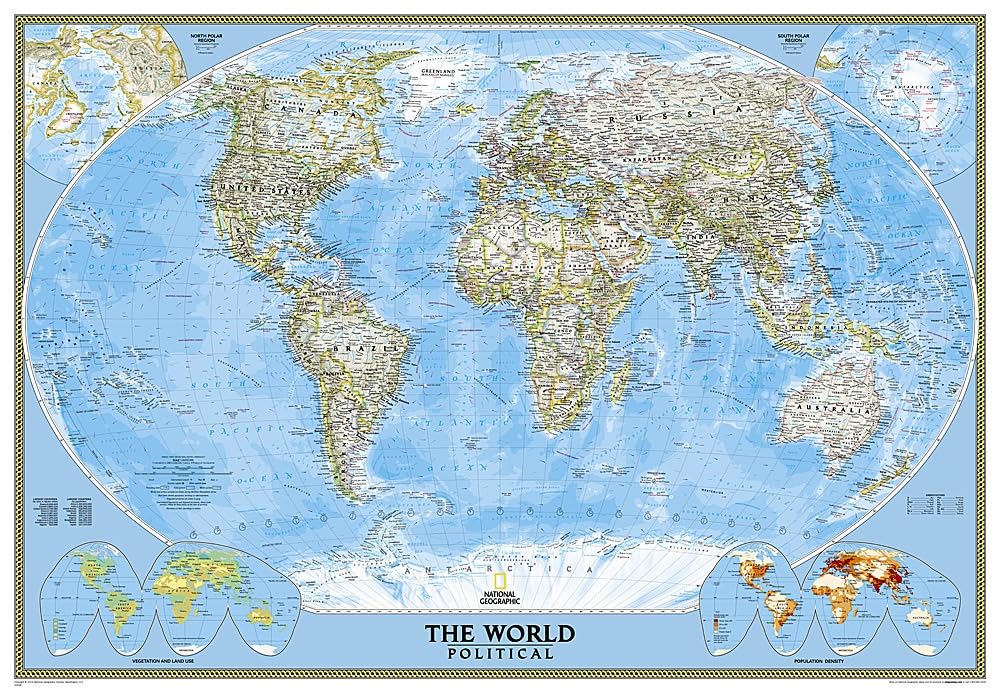 World Classic, Enlarged Flat: Wall Maps World