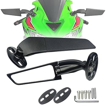 24-25キャピタカズ Amazon.com: KAIQIVEM Motorcycle Mirrors Stealth Wind Wing