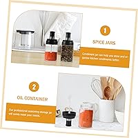 Vista 2 de Botella de condimento y cuchara estilo tarro de especias para barbacoa, botella de aceite, soporte para condimentos, botellas de condimentos