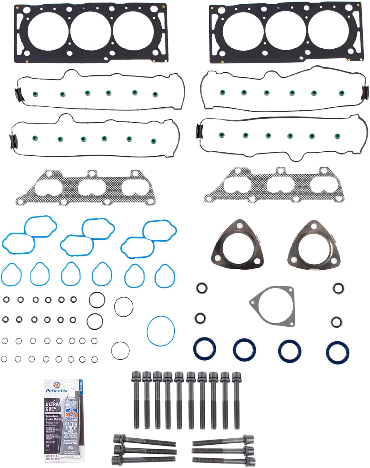 CPWK234 Head Gasket Set Bolt Kit Fits: 02-03 Saturn Vue 3.0L V6 DOHC 24v ECOTEC