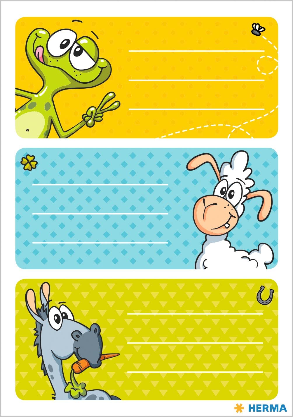HERMA étiquettes de nom Manche pour l`école, motif chiens, format 7, 6x HERMA étiquettes de nom Manche pour l`école, motif chiens, format 7, 6x