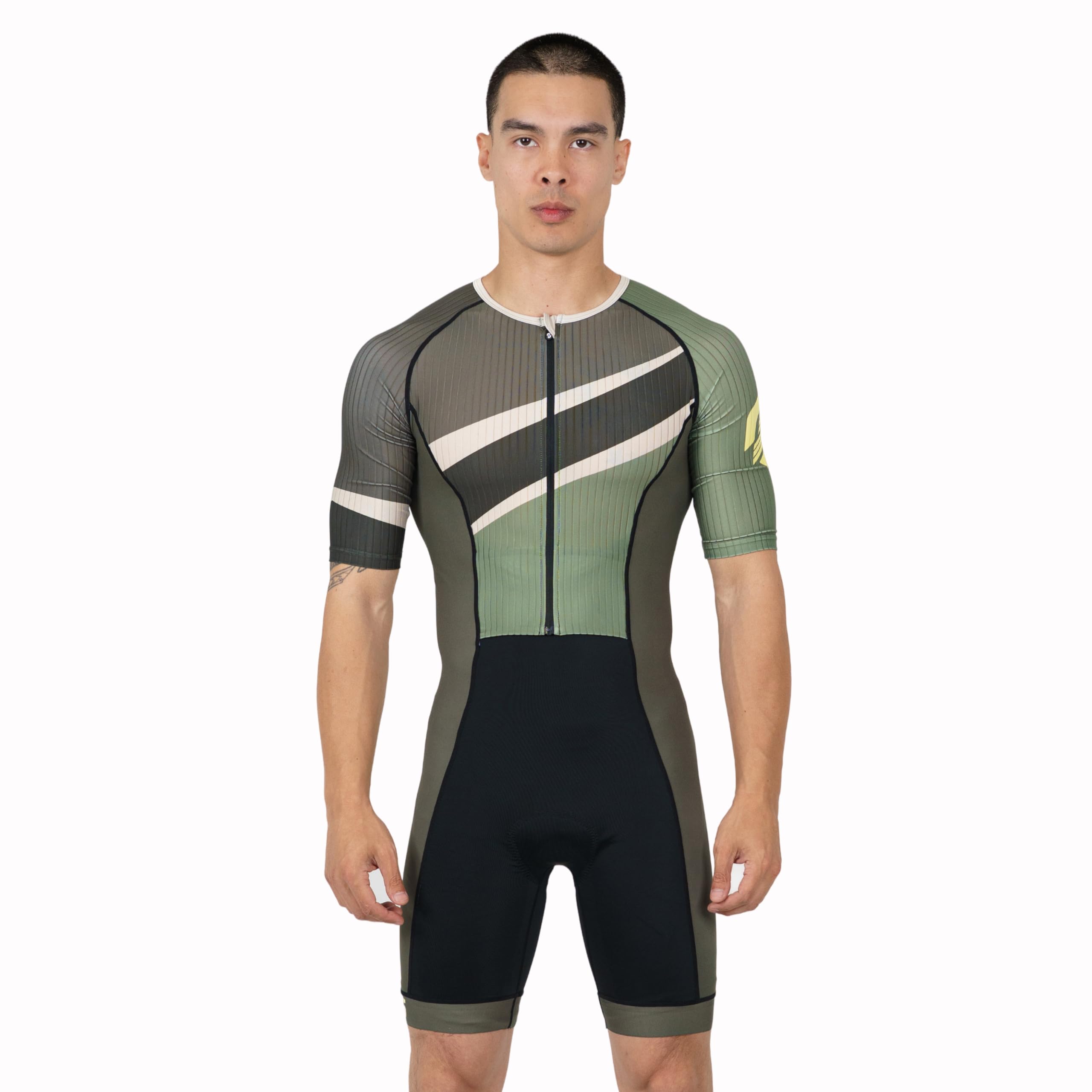 SLS3 Triathlon Suits Elite Aero Tri Suit Hombre - Triatlón Trisuit - Cremallera completa, mangas aerodinámicas, bolsillos internos y traseros