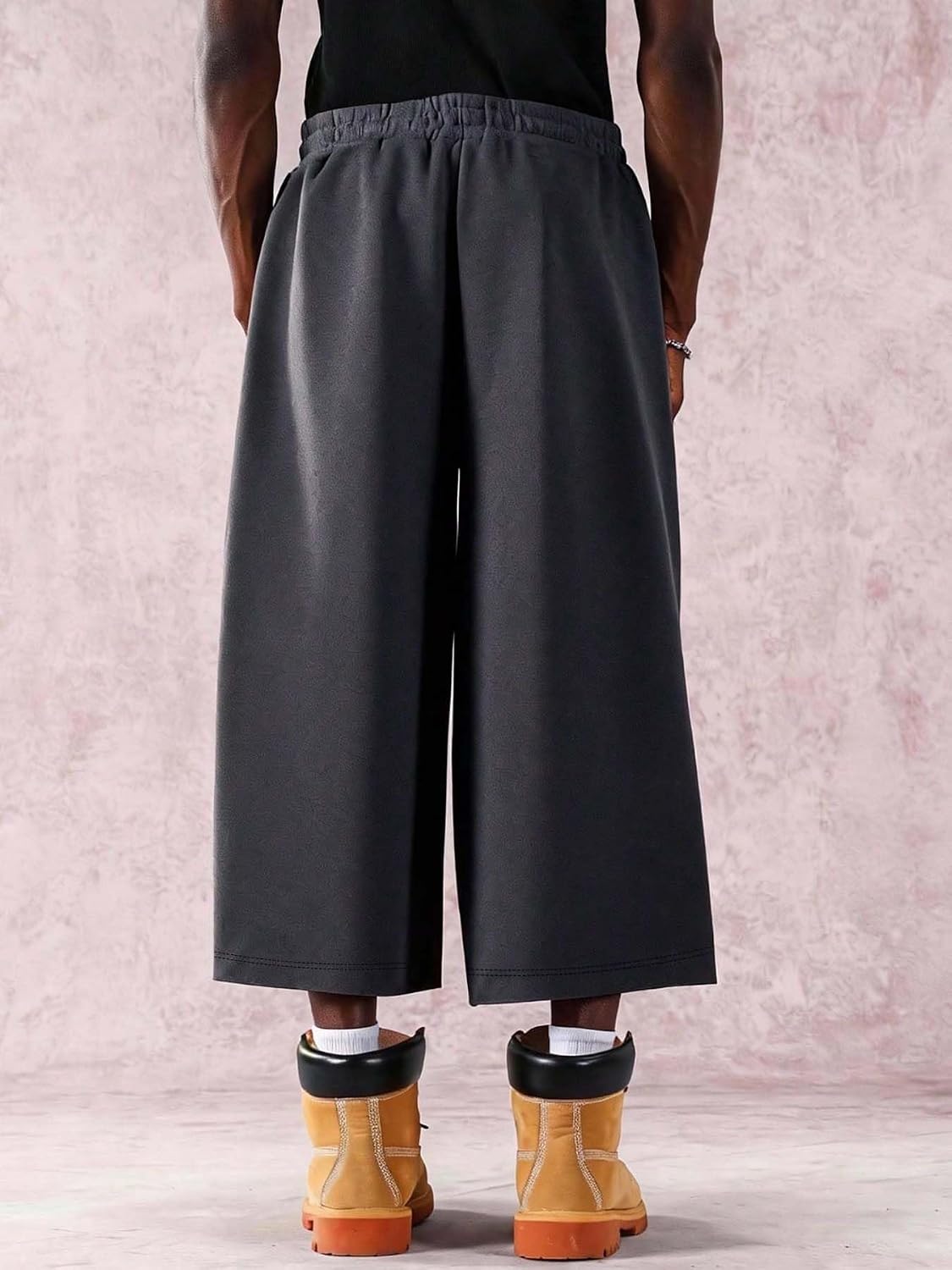 Men's 2 Pack Long Sweat Shorts Baggy 3/4 Capris Shorts Workout