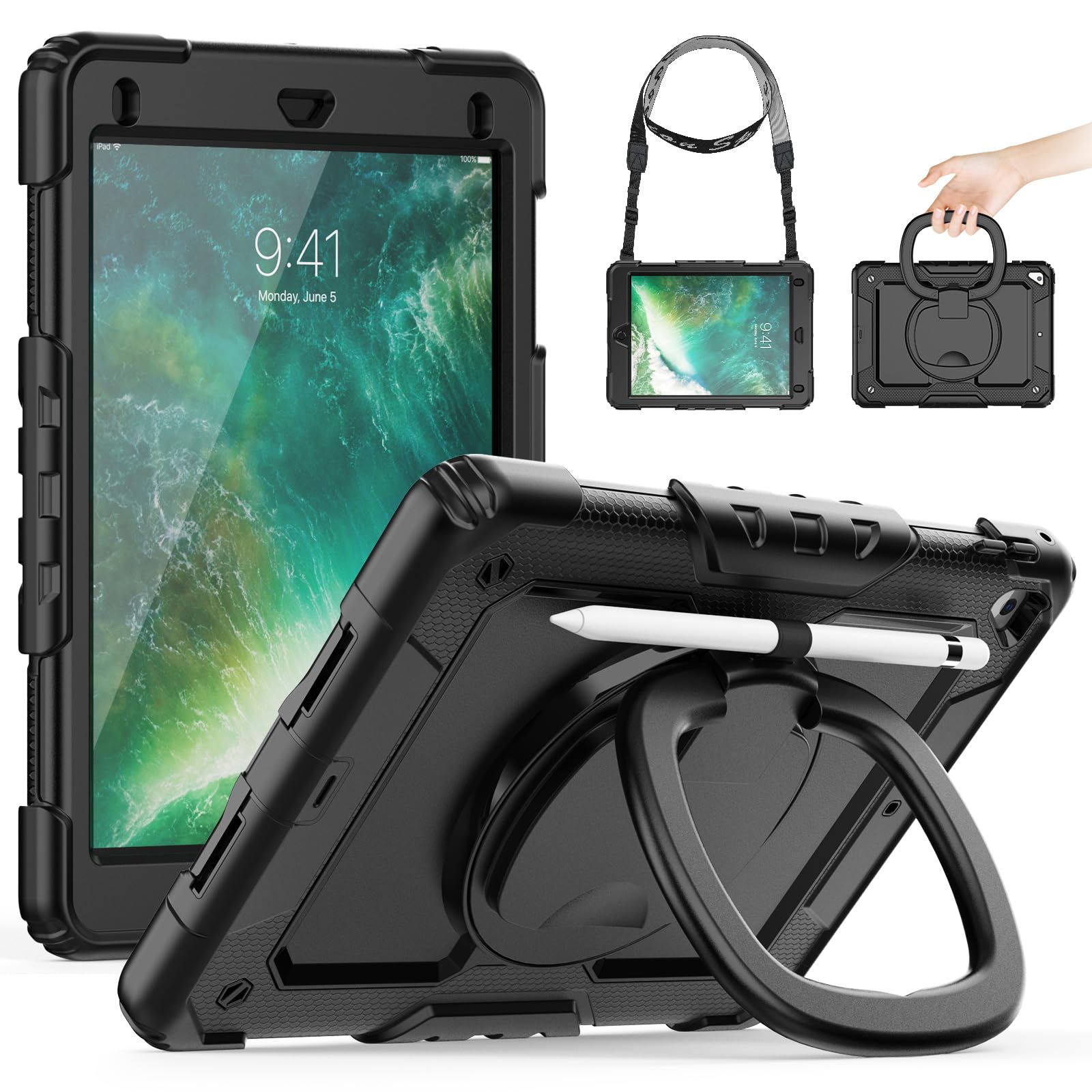 Amazon.co.jp: Timecity iPad 第6世代/ 第5世代/ Air2 ケース 耐衝撃 