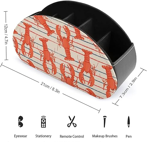 Miniatura 2 de Organizador de escritorio multifuncional con diseño de langosta marina retro con 5 compartimentos