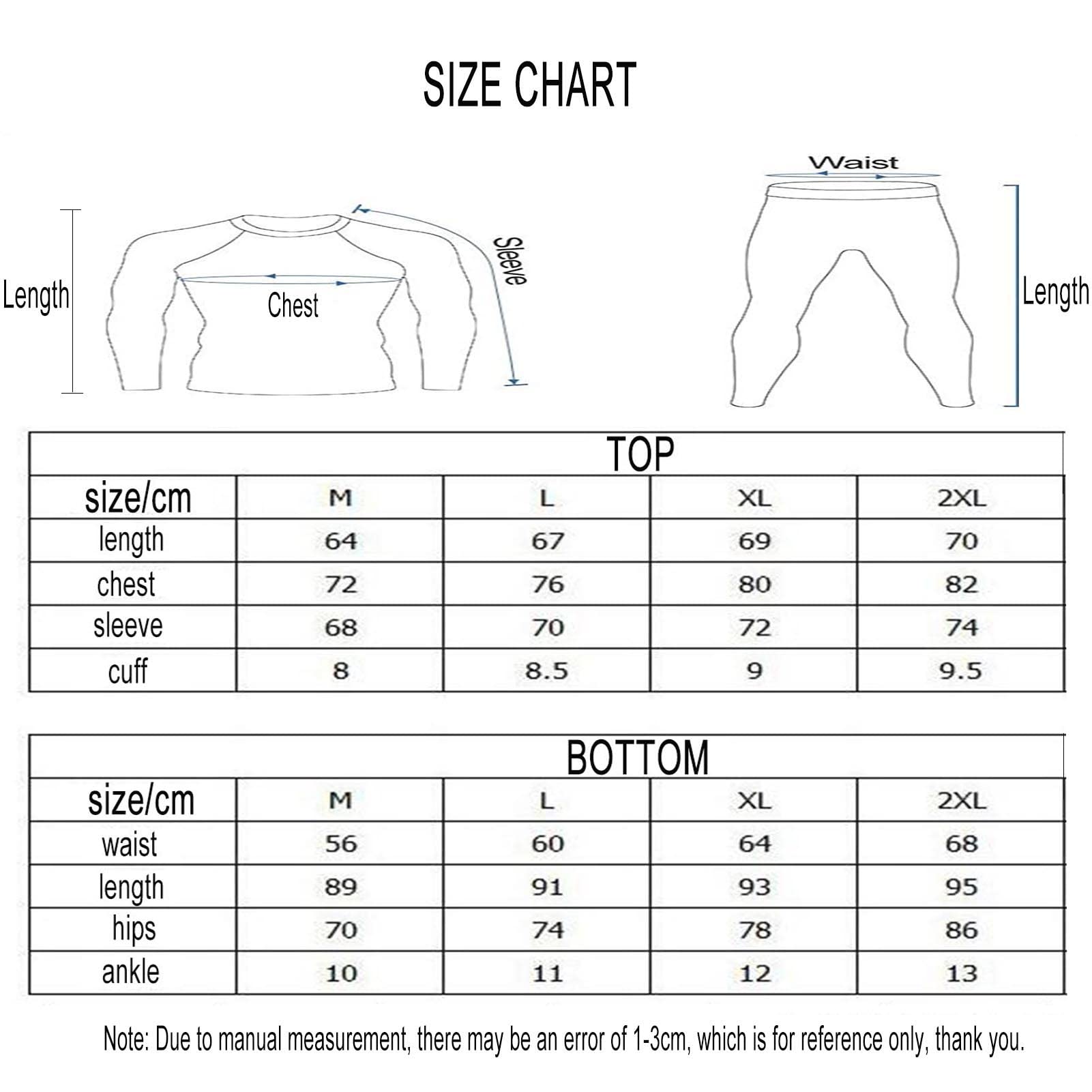 Ropa Interior Térmica Hombre, Conjuntos Térmicos para Hombre, Manga Larga Transpirable Base Térmica Capas para Entrenamiento Esquí Correr Senderismo