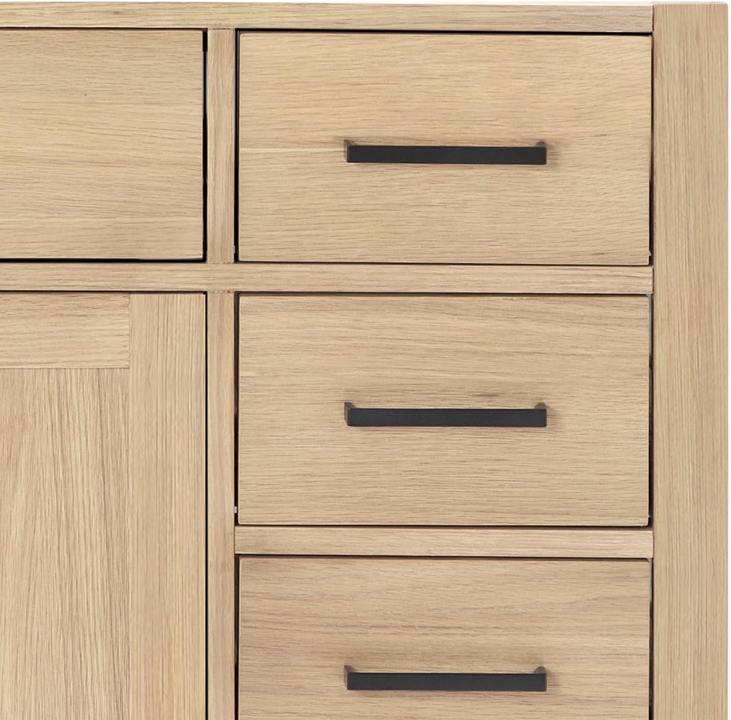 ARIEL Hepburn 60 Inch Single Sink Base Cabinet in White Oak