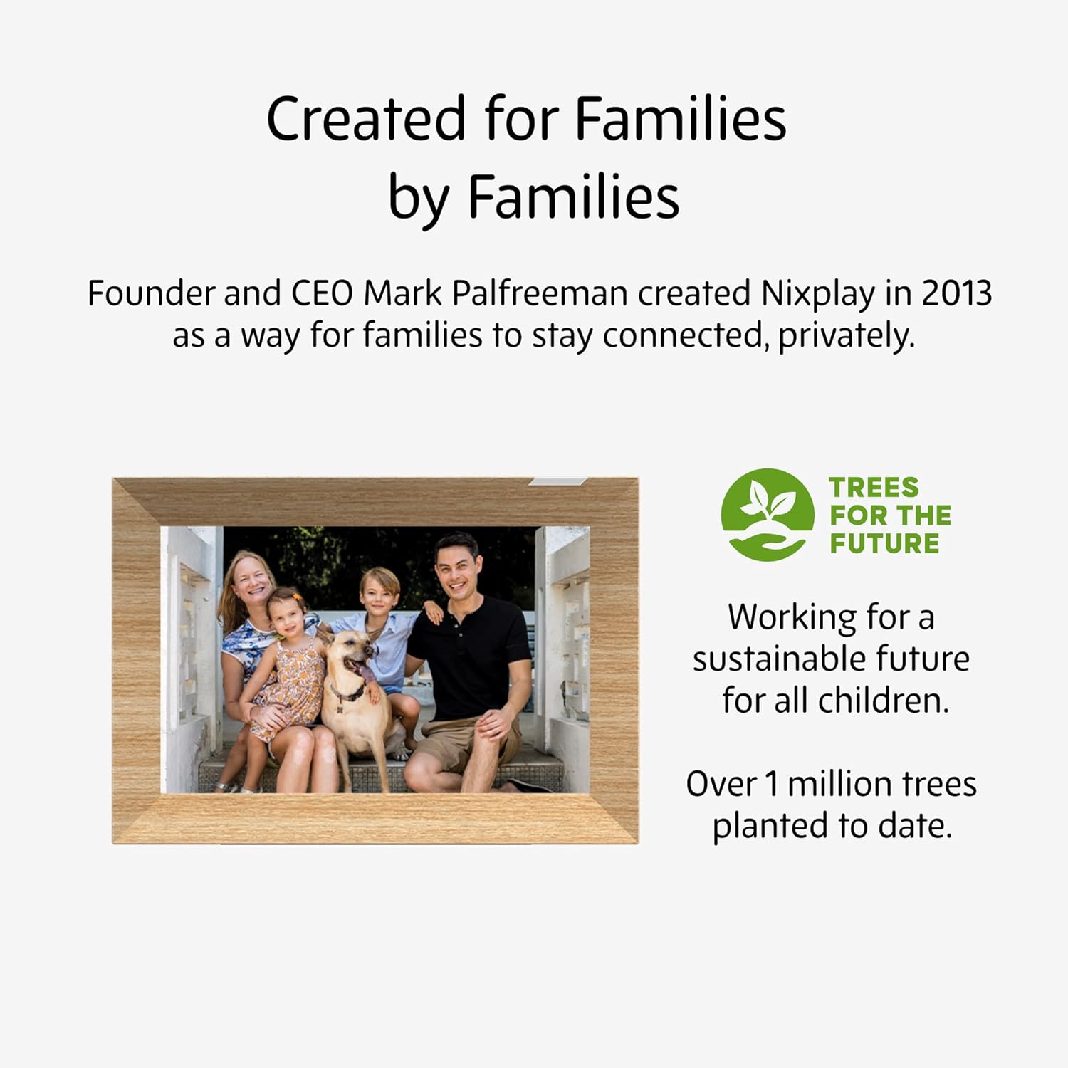 Nixplay 10.1 inch Touch Screen Smart Digital Picture Frame with WiFi (W10K) - Wood Effect - Unlimited Cloud Photo Storage - Share Photos and Videos Instantly via Email or App - Preload Content : Electronics