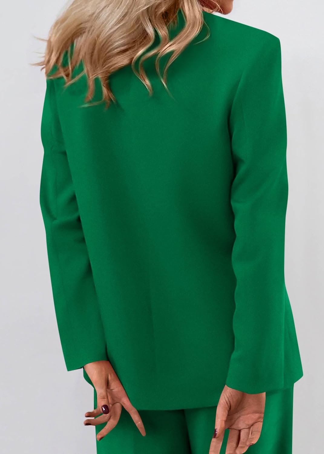 KIRUNDO Blazers for Women Business Casual 2025 Fall Long Sleeve Double Breasted Open Front Work Suit Jackets with Pockets - Image 3