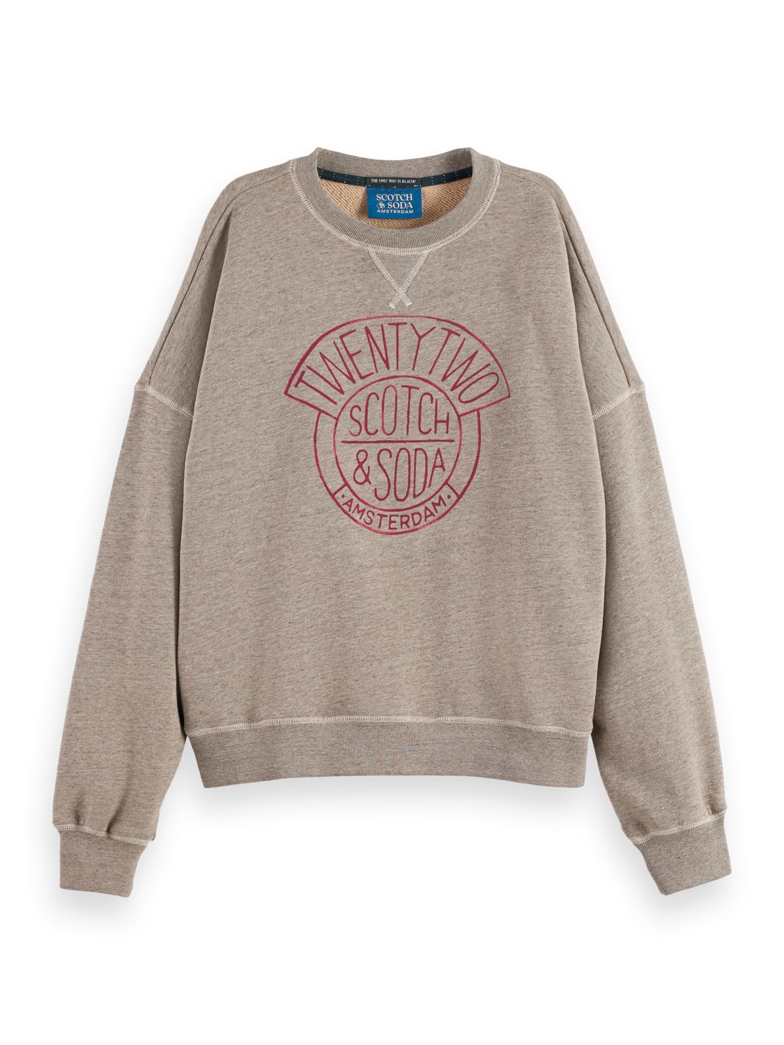 Scotch & Soda Damen Chest Artwork Oversized Sweatshirt Sweatshirt