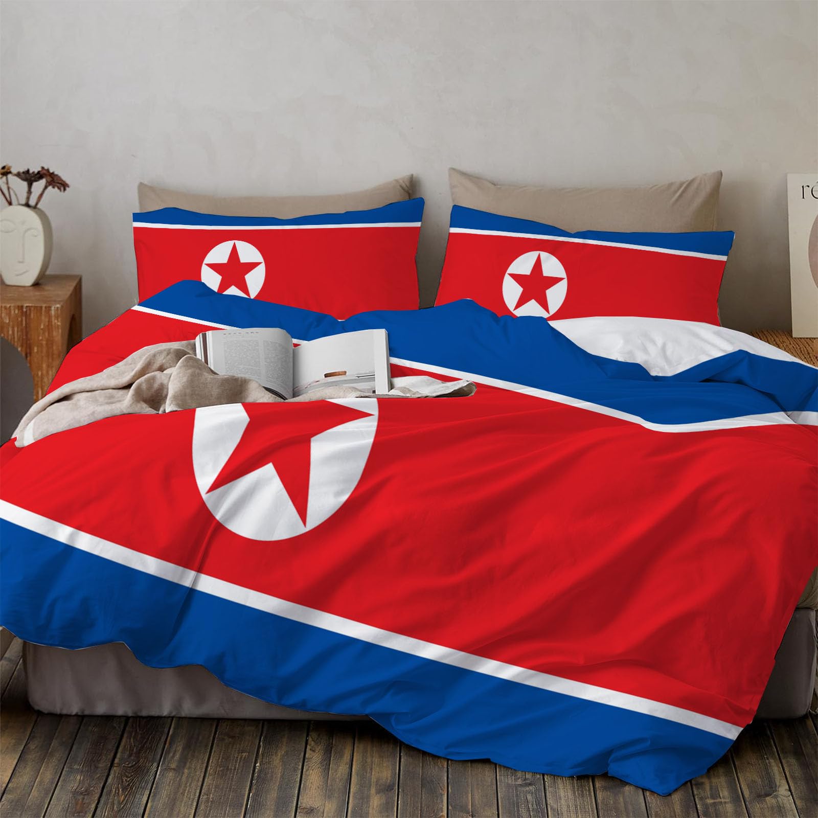 Parure de lit Corée du Nord 240x260cm avec housse de couette 3D