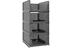 Pinkpum 4-Pack Folding Closet Organizers and Storage Boxes