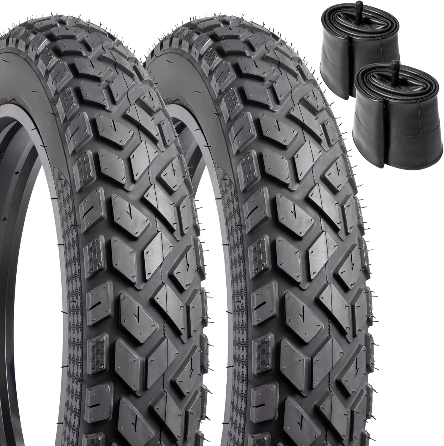 2 Pack 20" Heavy Duty EBike Fat Tires 20" x 4.0"(102406) Plus 2 Pack