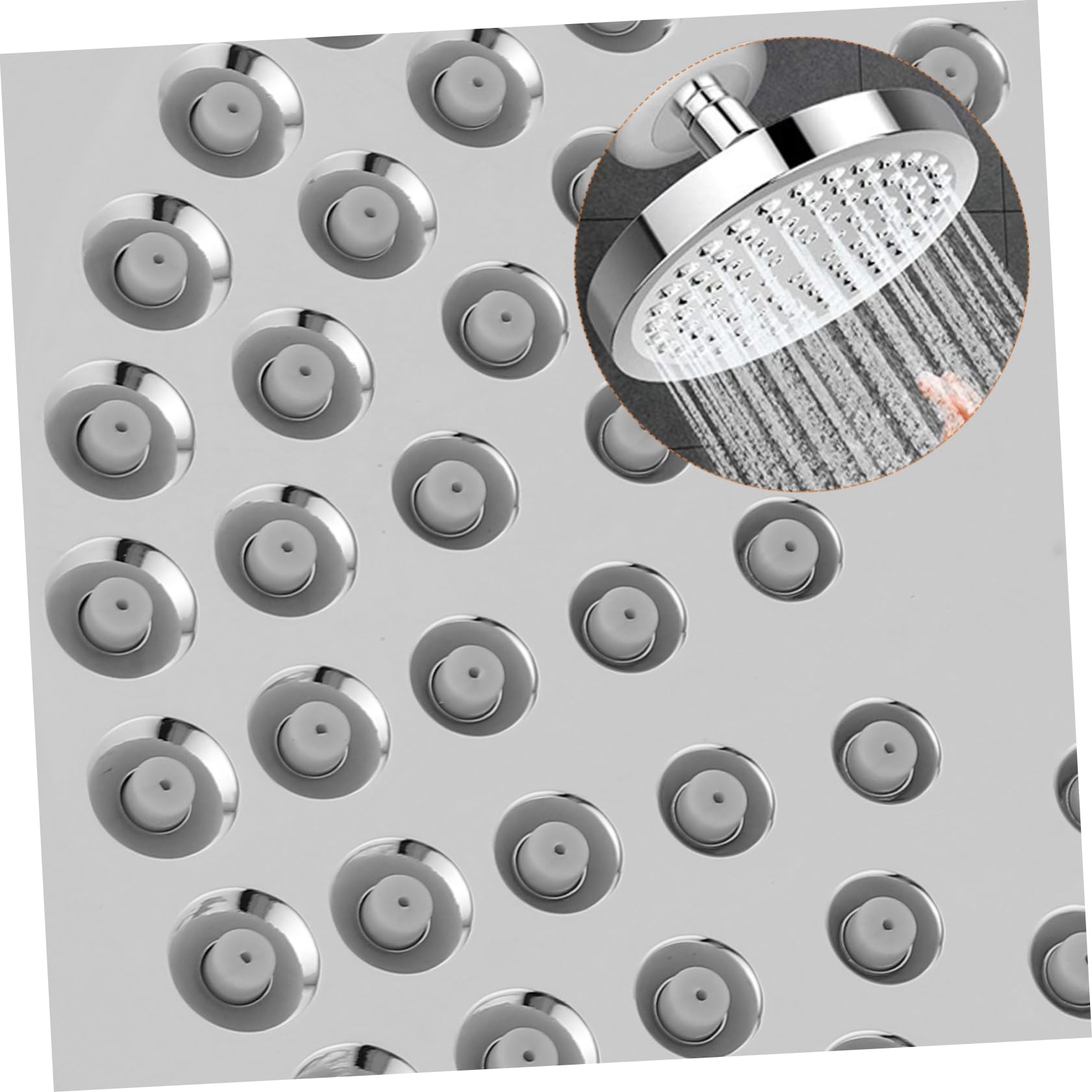 GLEAVI Filtro de Agua pulverizado Superior presurizado Duro Boquilla Cabeza de Ducha filtrada Cabezal de Ducha Filtro de Agua Dura para Ducha filtros de Agua de Ducha Abdominales Plata