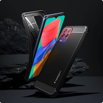 Spigen Samsung Galaxy M33 5G Kılıf Rugged Armor Matte Black - ACS04161