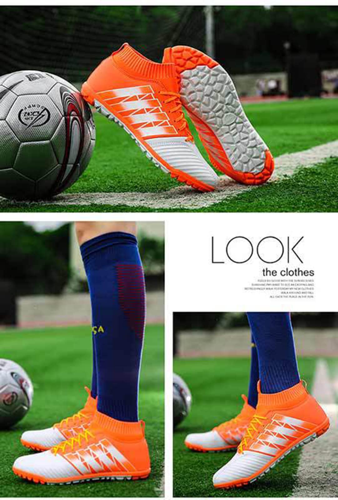 Amazon.co.jp: サッカーシューズメンズハイトップスパイククリート