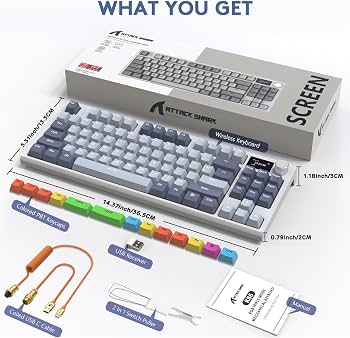 Amazon.com: ATTACK SHARK RK86 Gaming RGB 75% Wireless Mechanical