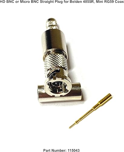 Miniatura 4 de 12G Crimp HD BNC o Micro BNC Conector para Belden 4855R Cable - 75 Ohm de Custom Cable Connection