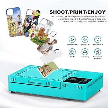 3D Sublimation Heat Press for Phone Cases, Professional Complete Set with 2 molds + 20 Cases | Fast Heating to 180 C, for All Phone Models
