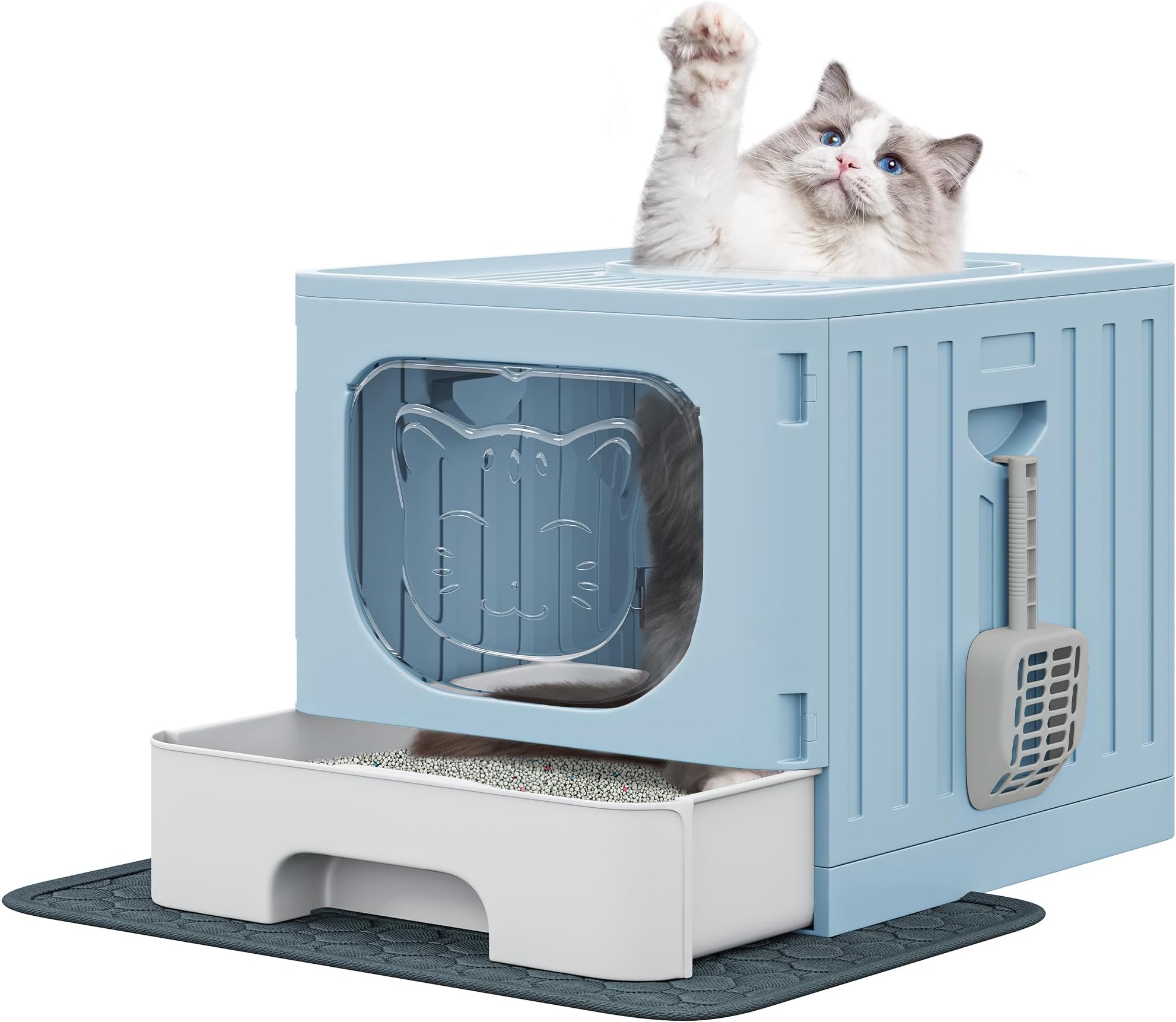 Vollständig Geschlossene Katzentoilette Mit Deckel – Spritzwassergeschützt & Leicht Zu Reinigen