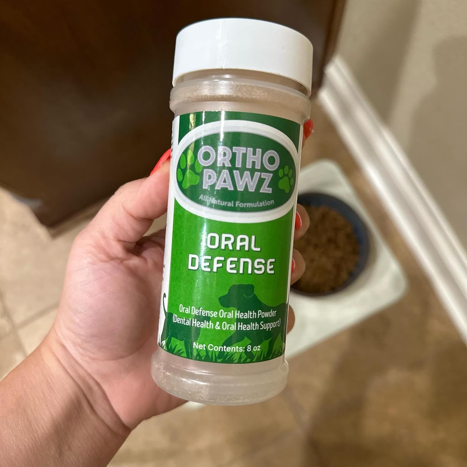 Oral Defense Dental Powder for Dogs & Cats – Natural Daily Oral Care Supplement – Reduces Plaque & Tartar, Freshens Breath, Supports Gum Health – Sprinkle-On Formula – 4.2 oz